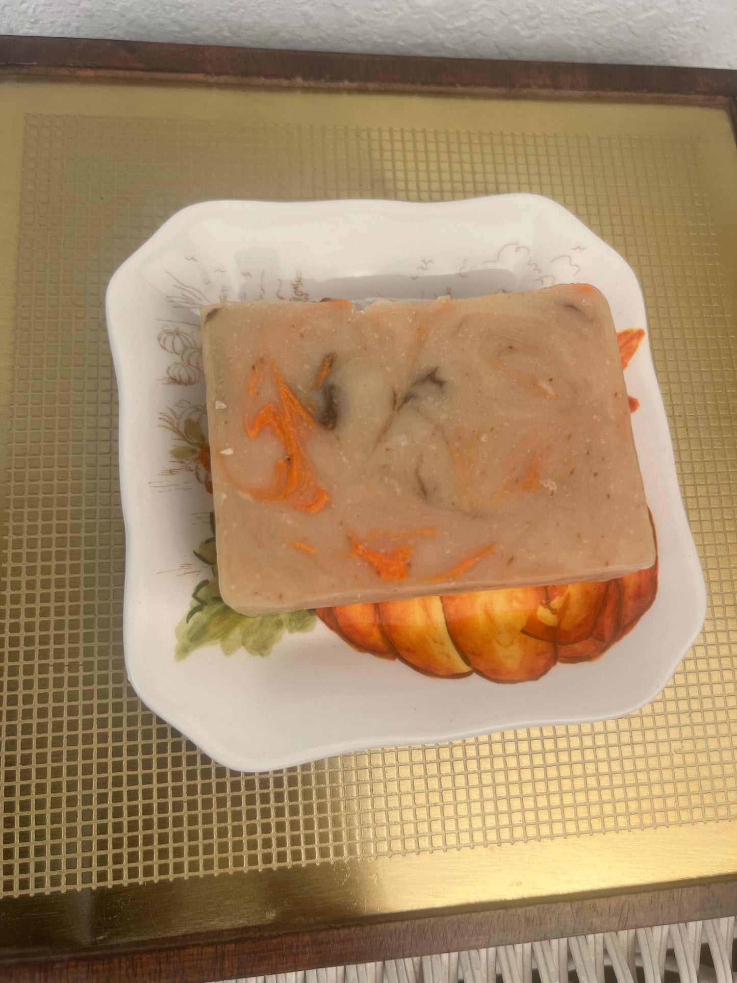 Pumpkin Themed Ceramic Soap Dish