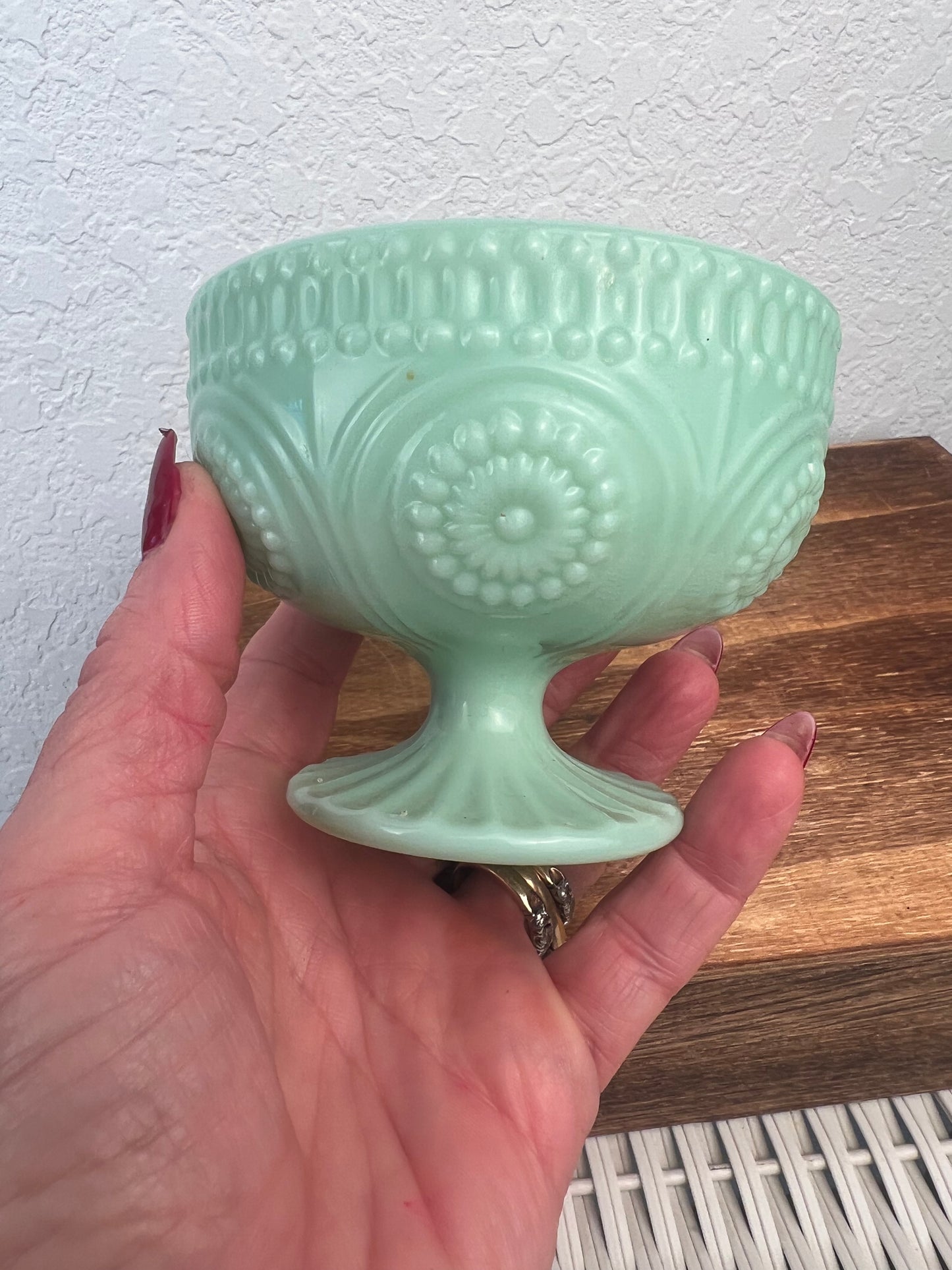 Vintage Jadeite Milk Glass Dish