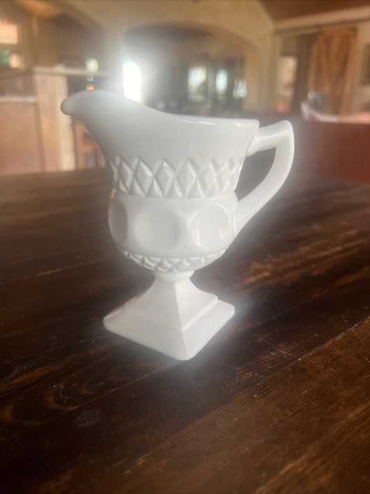 McKee White Milk Glass Creamer Vessel