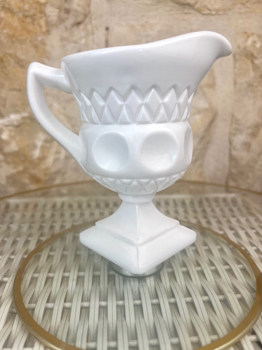 McKee White Milk Glass Creamer Vessel